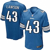 Nike Men & Women & Youth Lions #43 Lawson Blue Team Color Game Jersey,baseball caps,new era cap wholesale,wholesale hats